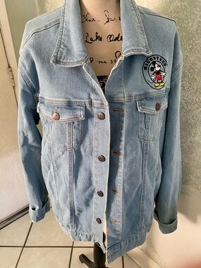 Disney Light Blue Denim Jacket with Mickey Patch